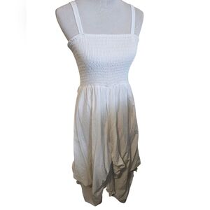 White Smocked Sundress with Spaghetti Straps